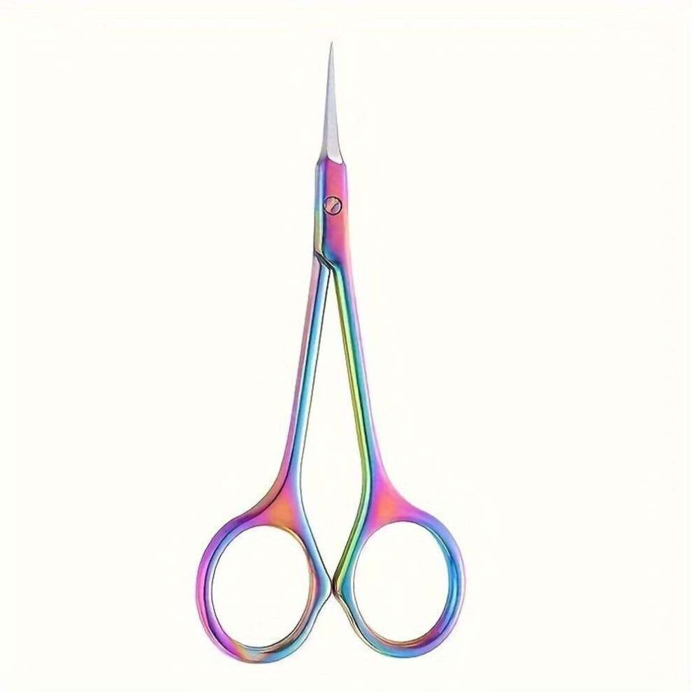 Precision Stainless Steel Cuticle Scissors - Ambidextrous 1-Pack Nail Clippers with Curved Tip, Non-Slip Grip for Professional Manicure and Pedicure
