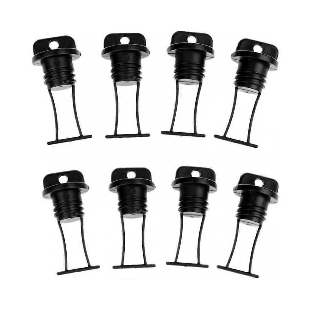 8 Pieces Hull Thread Drain Plugs Kayak Accessories Plastic Boat Drain Holes Bungs fit for Canoe Marine Boat Fishing