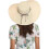 Womens Wide Brim Straw Hat Floppy Foldable Roll up Cap Beach Sun Hat 4