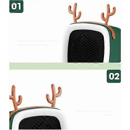 Household heaters, small desktop heaters, silent heaters (green (lighted version) 2