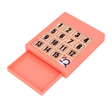(16cmx2.3cmx13.5cm, Pink) Sliding Block Game Tangram Jigsaw Intelligence Puzzle Logical Game 15 Klotski Puzzle for Boys Girls Children Kids Great Gifts