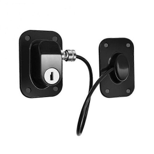 (Black) Home Practical Window Door Security Lock Safe Restrictor Child Baby Self Stick