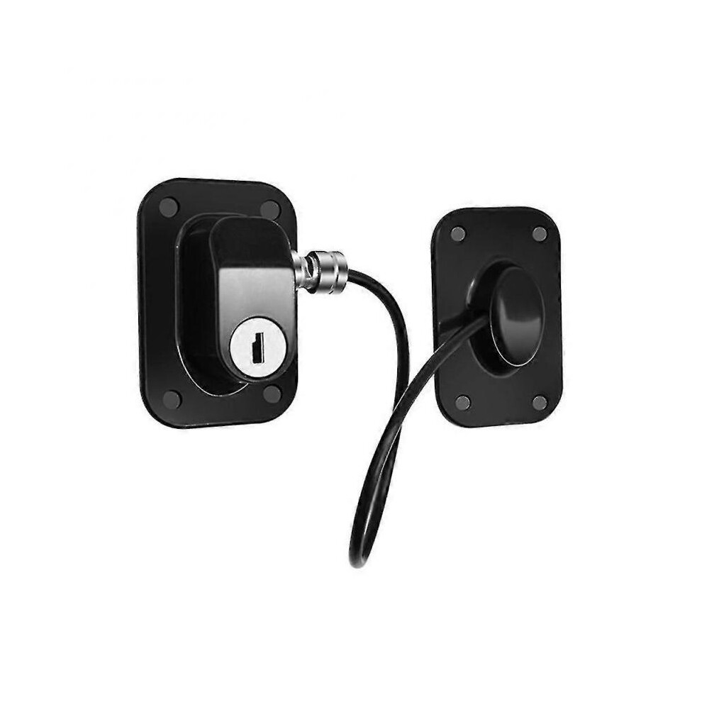 (Black) Home Practical Window Door Security Lock Safe Restrictor Child Baby Self Stick Black