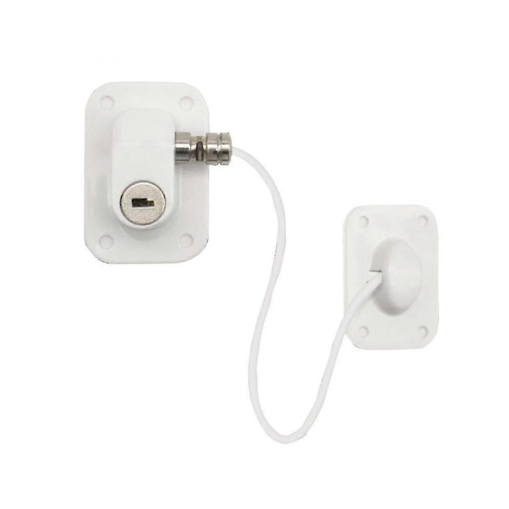 (White) Home Practical Window Door Security Lock Safe Restrictor Child Baby Self Stick White