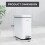 5L BATHROOM SLIM KITCHEN PEDAL RECTANGULAR BIN WASTE WITH SOFT CLOSING LID WHITE 6