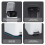 5L BATHROOM SLIM KITCHEN PEDAL RECTANGULAR BIN WASTE WITH SOFT CLOSING LID WHITE 2
