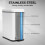 5L BATHROOM SLIM KITCHEN PEDAL RECTANGULAR BIN WASTE WITH SOFT CLOSING LID WHITE 8