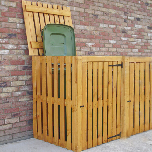 Wheelie 166 x 79 cm Dip Treated Double Bin Store 1