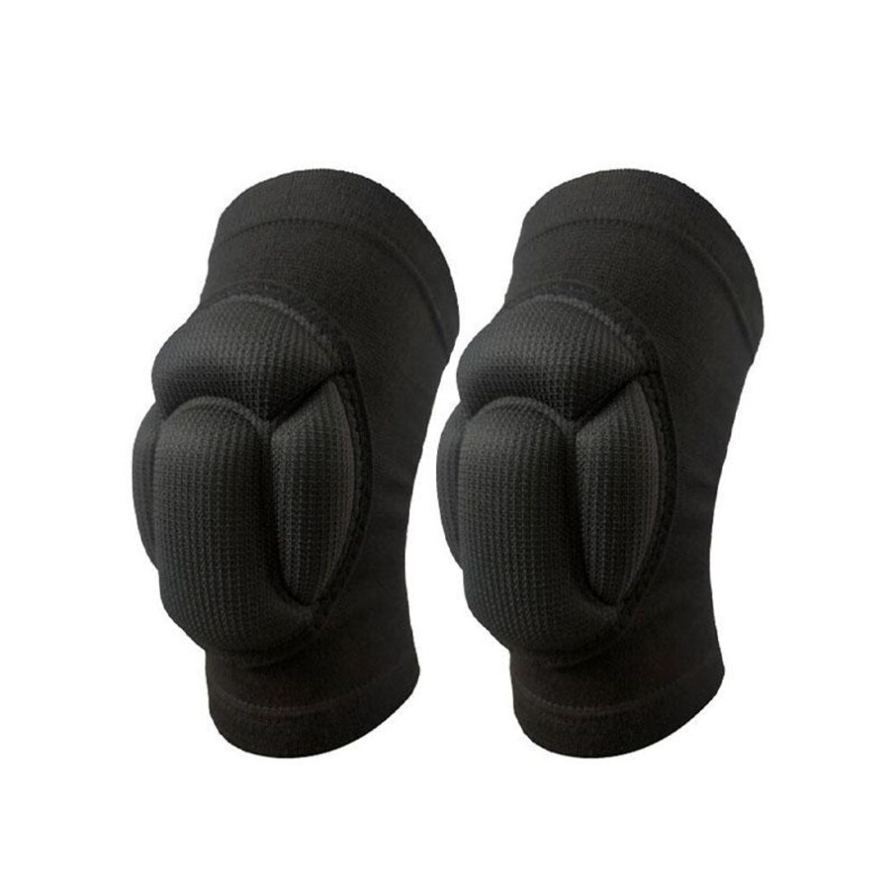 (as the picture, XL) 1 Pair Protective Knee Pads Thicken Protection Sports Elastic Anti Collision Pads Fitness Basketball Volleyball Knee Protector