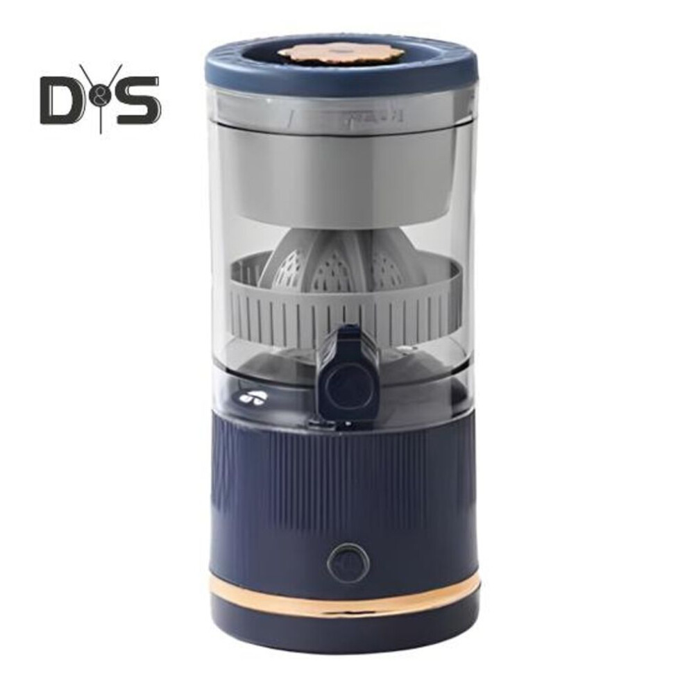 (dark blue, B) Electric Juicer USB Rechargeable Portable Easy Clean Orange Lime Citrus Grapefruit Lemon Squeezer Fruit Juicing Machine Kitchen Gadgets