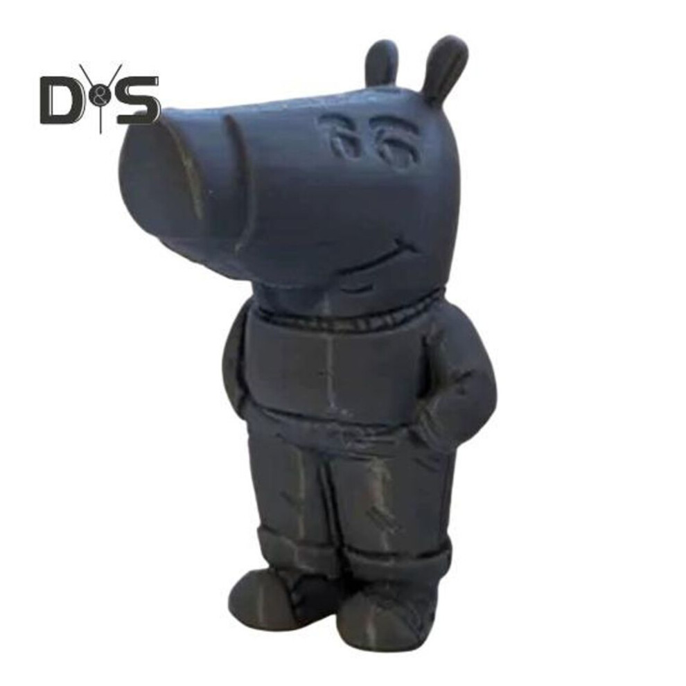 (grey) Meme Dog Ornament 3D Printed Chill Buddy Dog Figurine Tabletop Standing Dog In Clothes Pants And Shoes Gift For Meme Lovers Kids And Adults