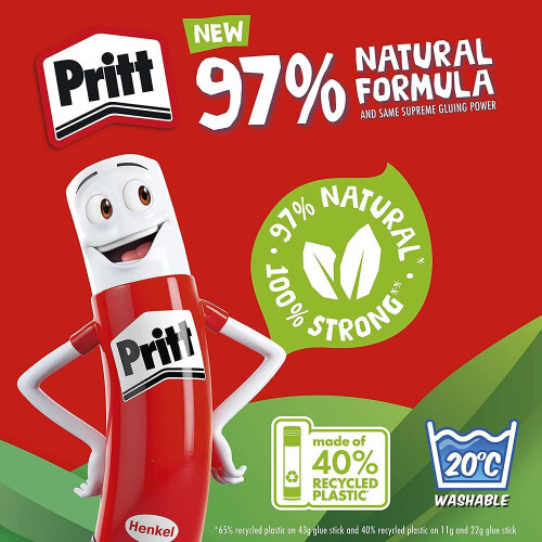 Pritt Child-Friendly Glue Sticks 22 g, 9 Sticks 2