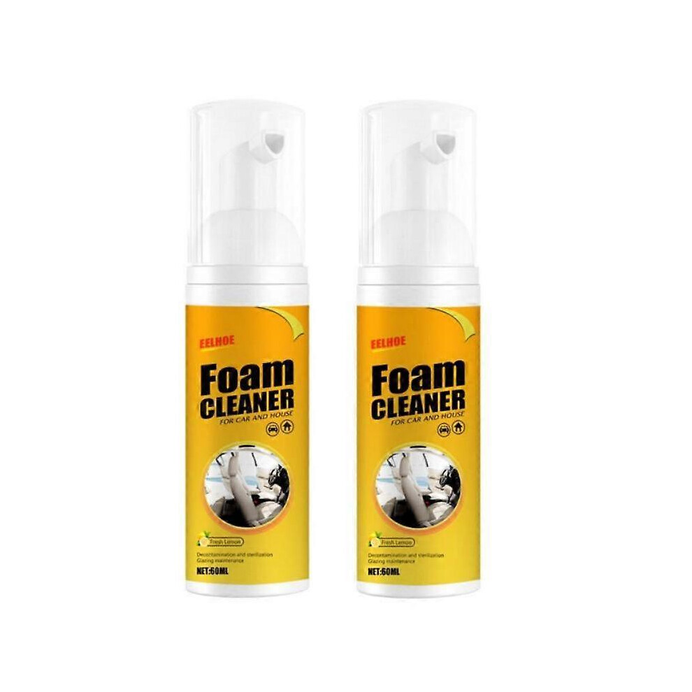 (2X60ml) 2Pcs Multi-Purpose Foam Cleaner Car Interior Spray Deep Cleaning 60/100Ml 5004229856641