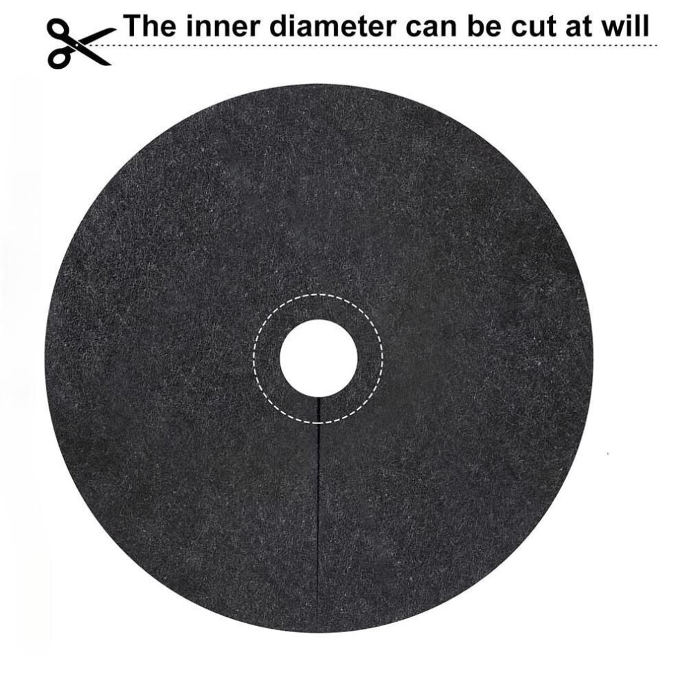 (black, 32CMX32CM-5pcs) 5/10pcs  Non-Woven Tree Mulch Ring Weeding Barrier Protector Mat Plant Cover Anti Weed Control Cover Gardening Fabric
