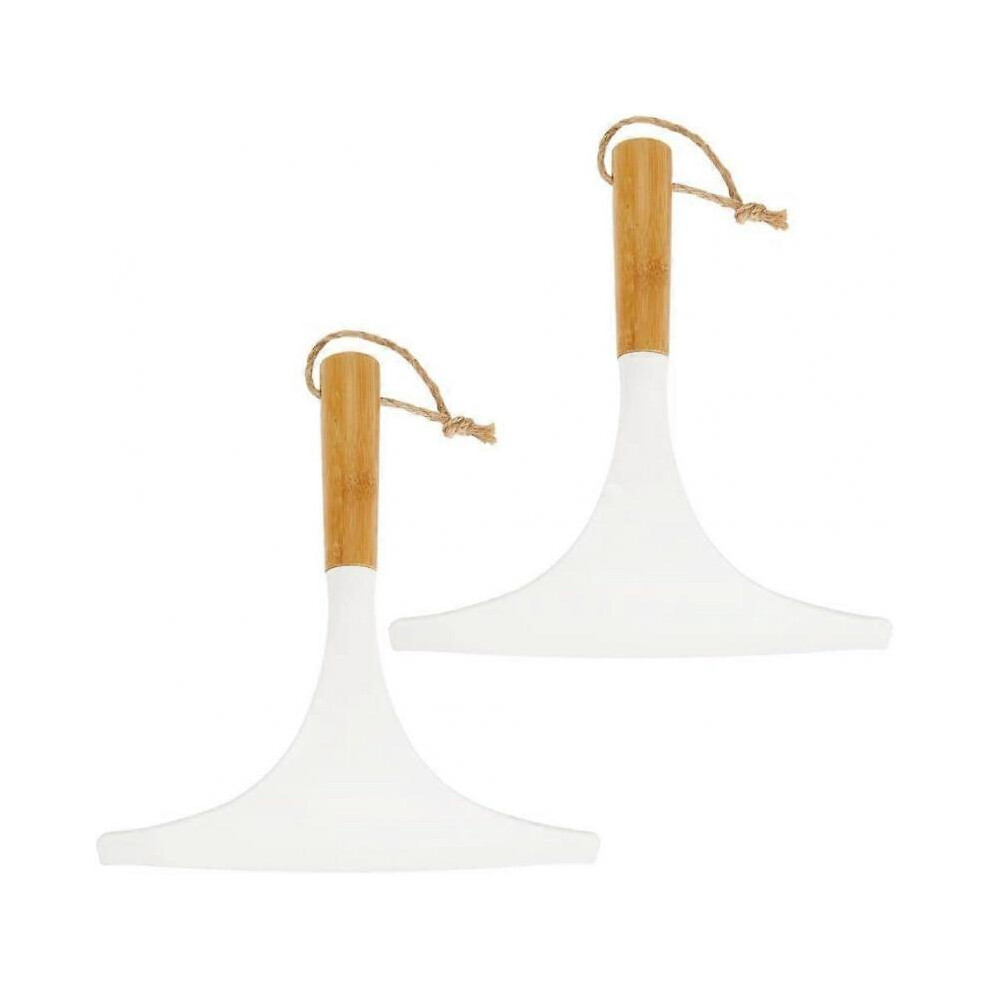 Grattoir de douche (lot de 2) Grattoir de douche pratique pour la douche ou la fenêtre Grattoir de salle de bain avec anneau de suspension
