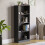 Vida Designs (Black) Cambridge 4 Tier Bookcase Shelf Office Storage 1
