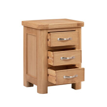 Bologna Bedside with 3 Drawers - L38 x W45 x H60 cm - Oak