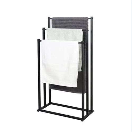 3 Tier Free Standing Towel Rail Stand Unit Rack Storage Bathroom