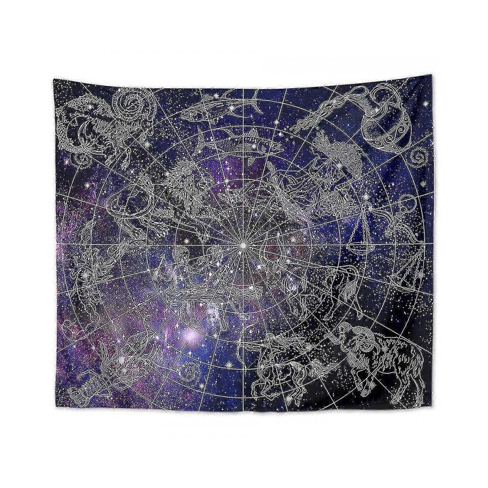 (C) Altar Cloth Zodiac Witchcraft Alter Tarot Spread Top Cloth Wiccan Square Spiritual Sacred Cloth 51 X 59 Inches Gold/Silver