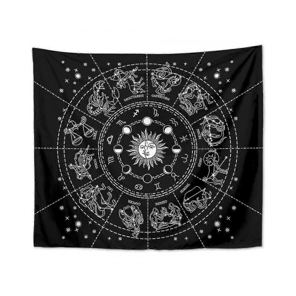 New (A) Altar Cloth Zodiac Witchcraft Alter Tarot Spread Top Cloth Wiccan Square Spiritual Sacred Cloth 51 X 59 Inches Gold/Silver
