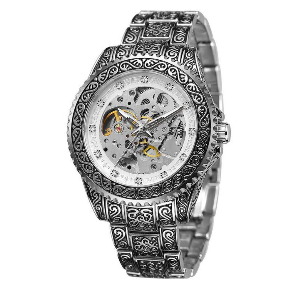 (silver, silver) Fully Automatic Men's Mechanical Watch