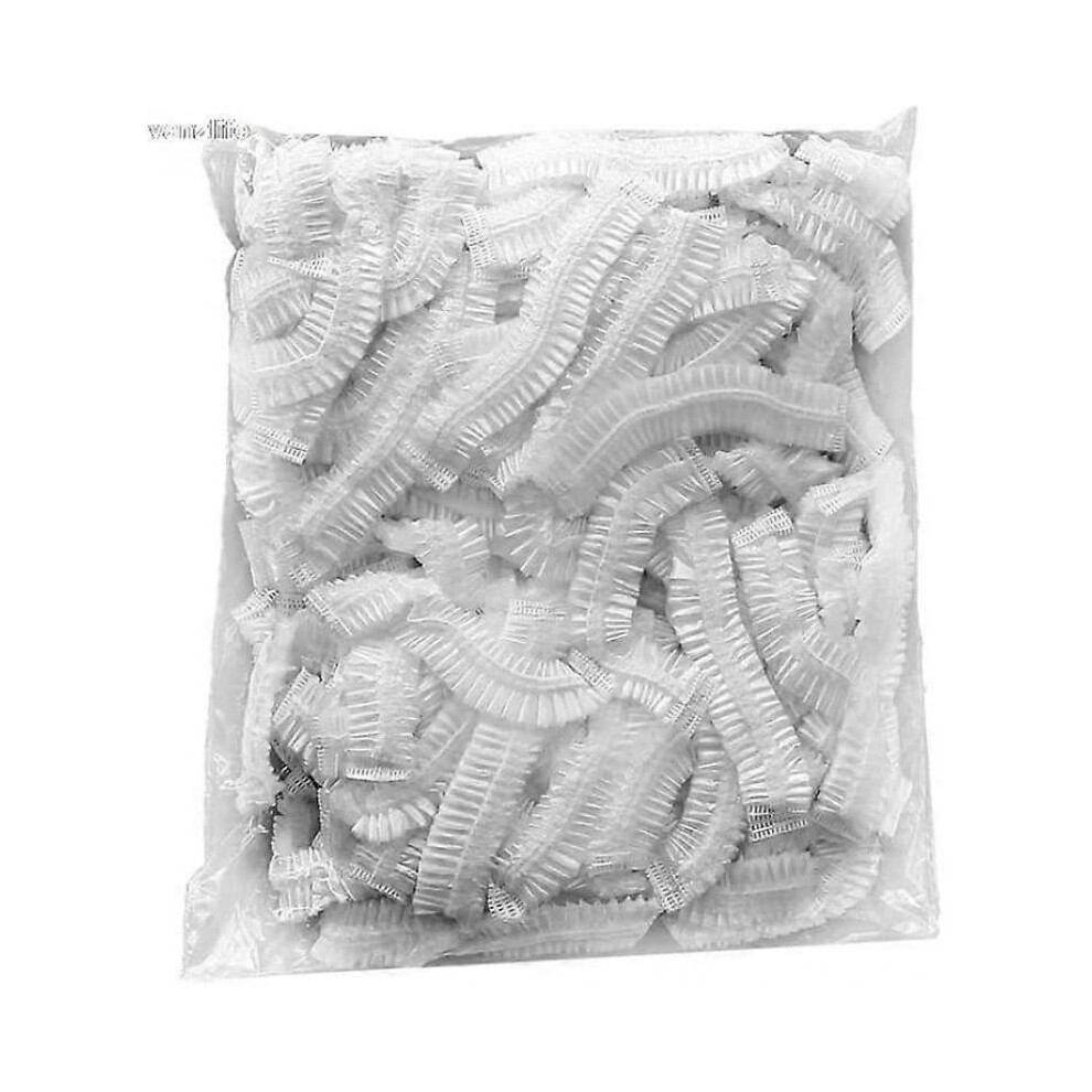 100 disposable shower caps - versatile caps for women, girls and children - comfortable at home, at the spa, in hotels and when travelling