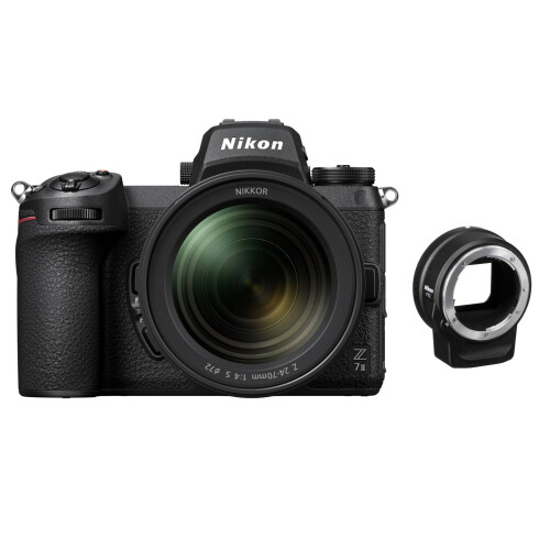 Nikon Ψηφιακή φωτογραφική μηχανή Nikon Z 7II Mirrorless με φακό 24-70mm f/4 και κιτ προσαρμογέα FTZ