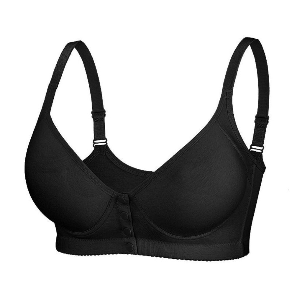 (black, 36A) Front Closure Bra Plus Size Bra For Women Comfortable Wireless Bralette Big Size Bras Sexy Ladies Lingerie