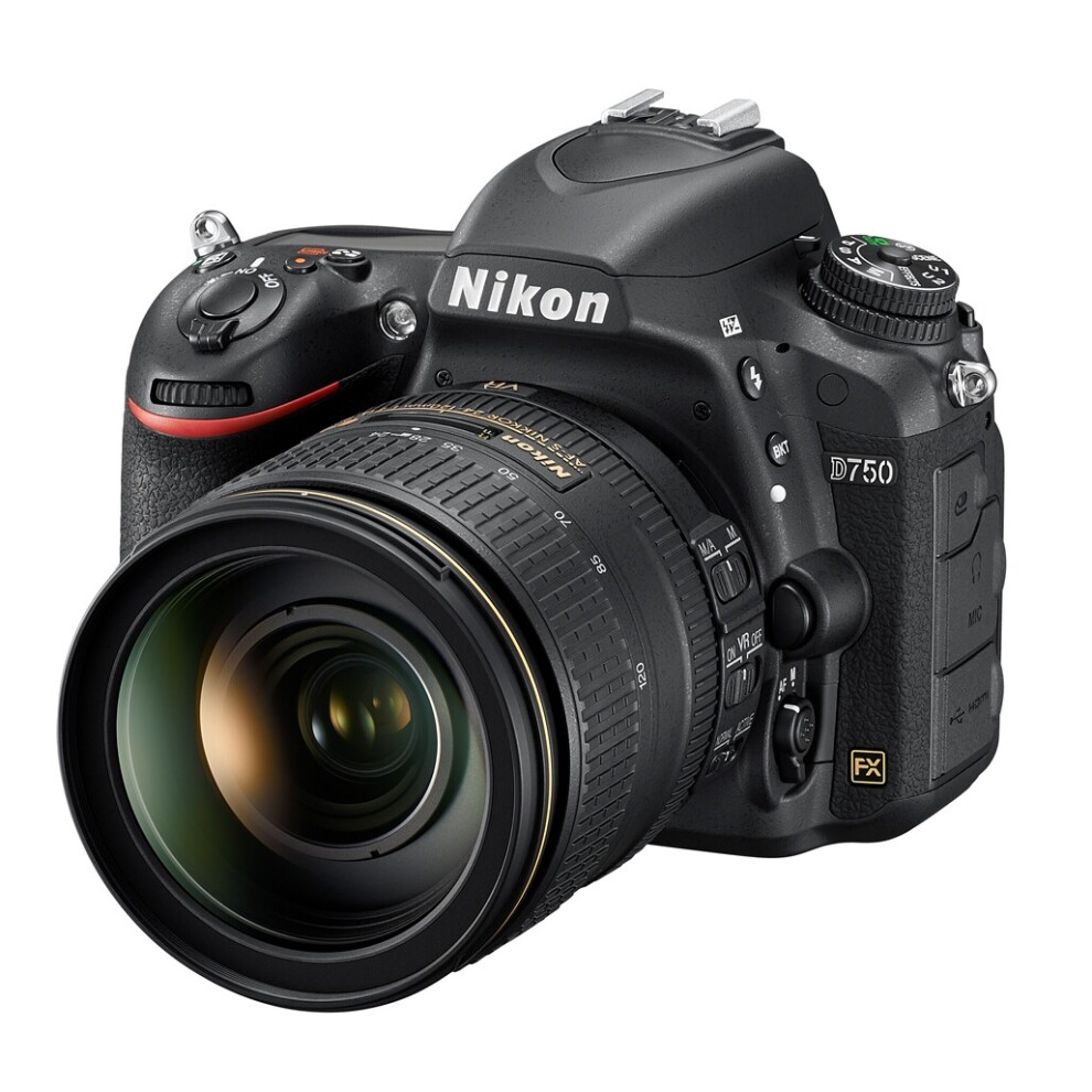 Nikon D750 + Nikkor 24/120 Vr Fotocamera Reflex Digitale, 24.3 Megapixel, Monitor Basculante, Full Hd, Wi-Fi, Nero-image