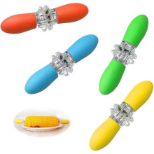 8Pcs Corn Skewers Stainless Steel Corn Skewers Barbecue Corn Forks for Home Cooking, BBQ, Picnics(Orange, Yellow, Blue, Green)