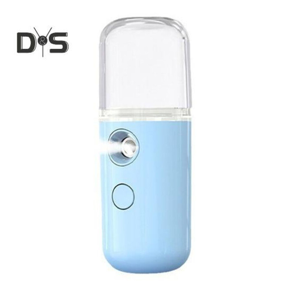(blue) Mini Travel Steamer Cordless Usb Charging 30ml Water Tank Rapid Heating 1 Hour Handheld Garment Steamer