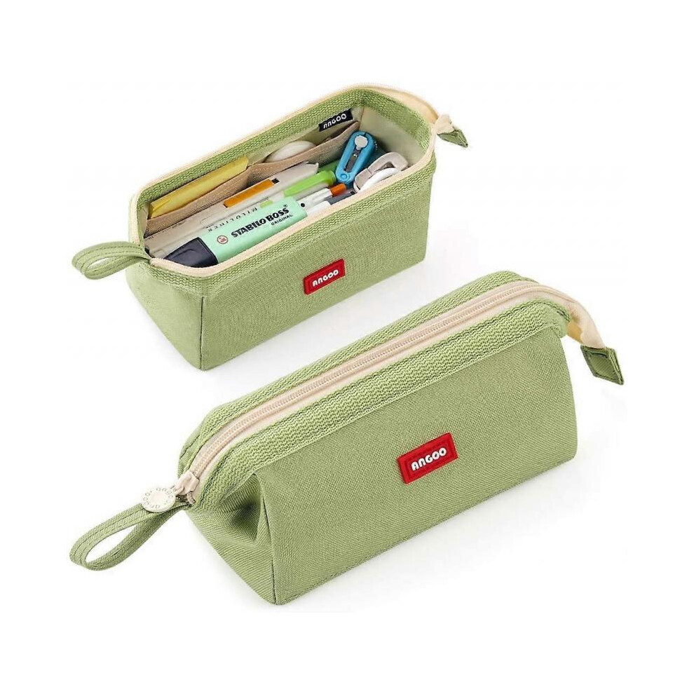 Pencil Case Large Capacity Pencil Pouch Pen Bag for School Teen(Green