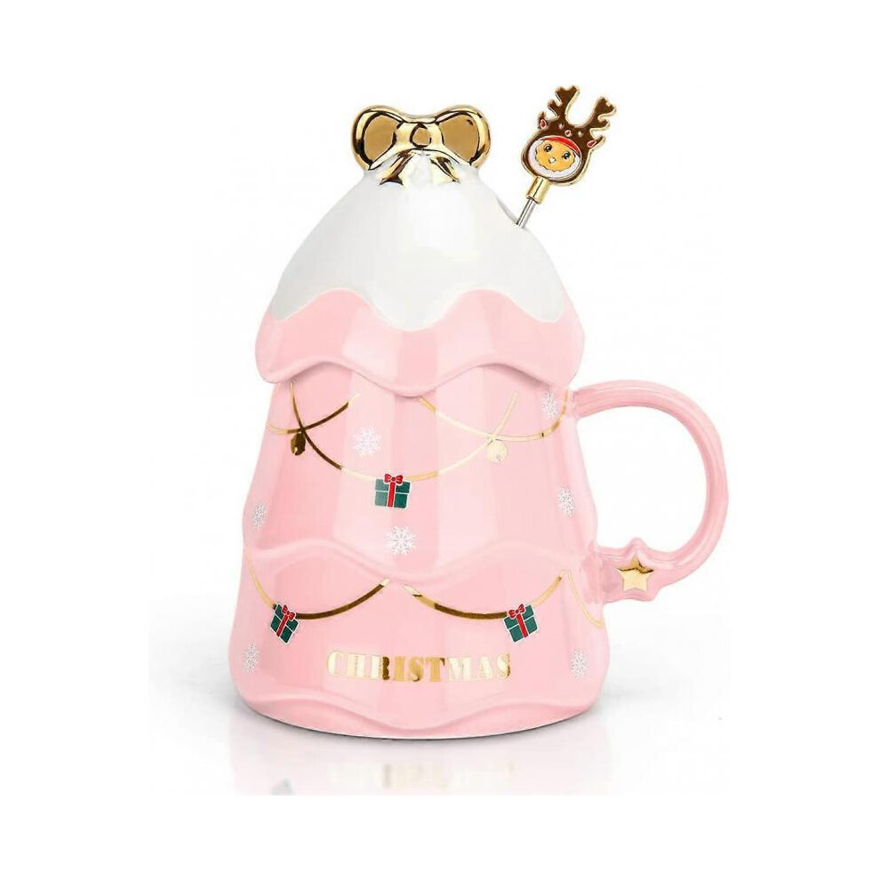 Christmas Coffee Mug,Festival Cute Xmas Mugs Lovely Ceramic Tea Cups