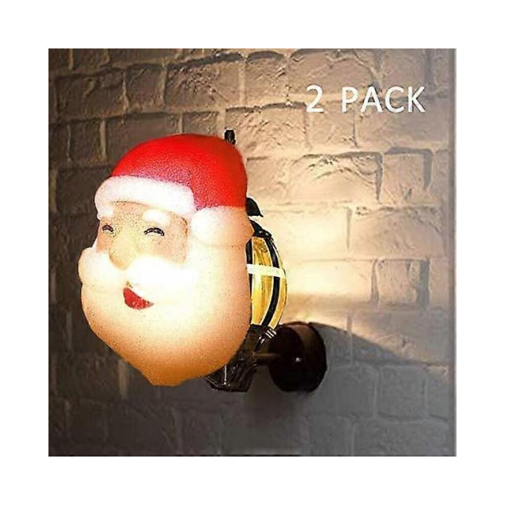 2PCS Santa Claus porch lampshade Christmas outdoor decoration holiday lampshade