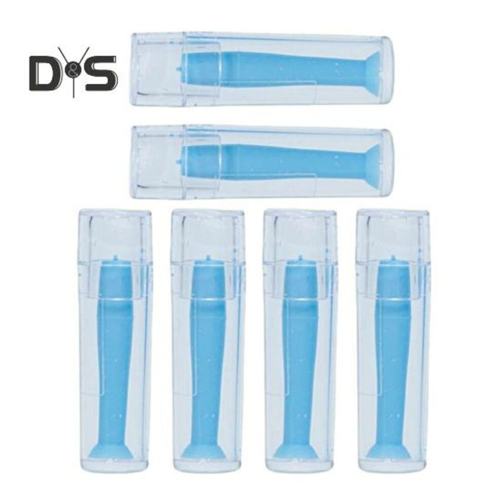 (as the picture, 6pcs) 1/6/12pcs Contact Lens Plunger Sufficient Quantity Easy Contact Lens Removal Tool With Strong Suction Power Clear Blue Silicone Lens Remover For Safe