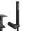 NES Home Vago Matte Black Deck Mounted Waterfall Bath Shower Mixer Tap 3