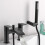 NES Home Vago Matte Black Deck Mounted Waterfall Bath Shower Mixer Tap 1