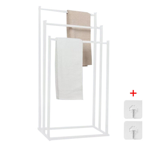 3 Tier Free Standing Towel Rail Stand Unit Rack Storage Bathroom 2