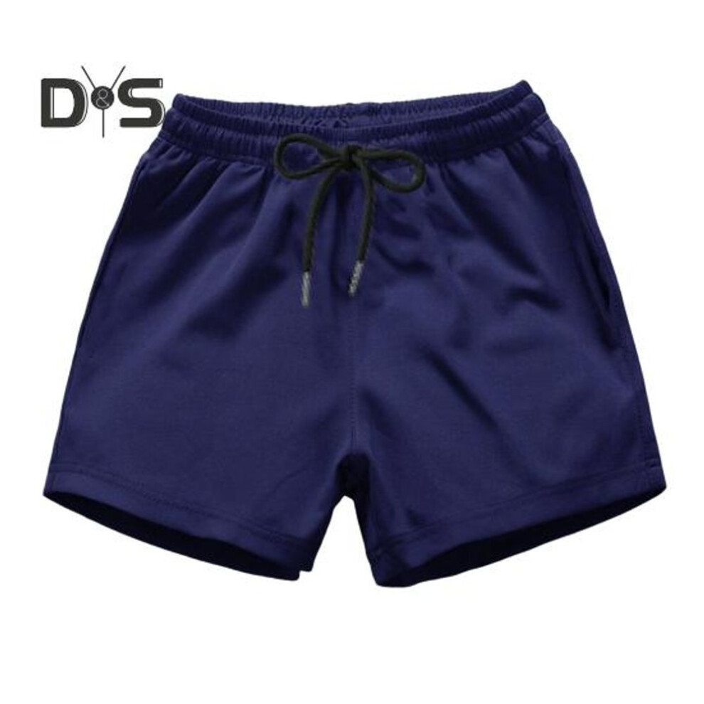 (navy blue, 3XL) Men Running Shorts Elastic Waist Drawstring Gym Short Pants Solid Color Wide Leg Outdoor Shorts Streetwear
