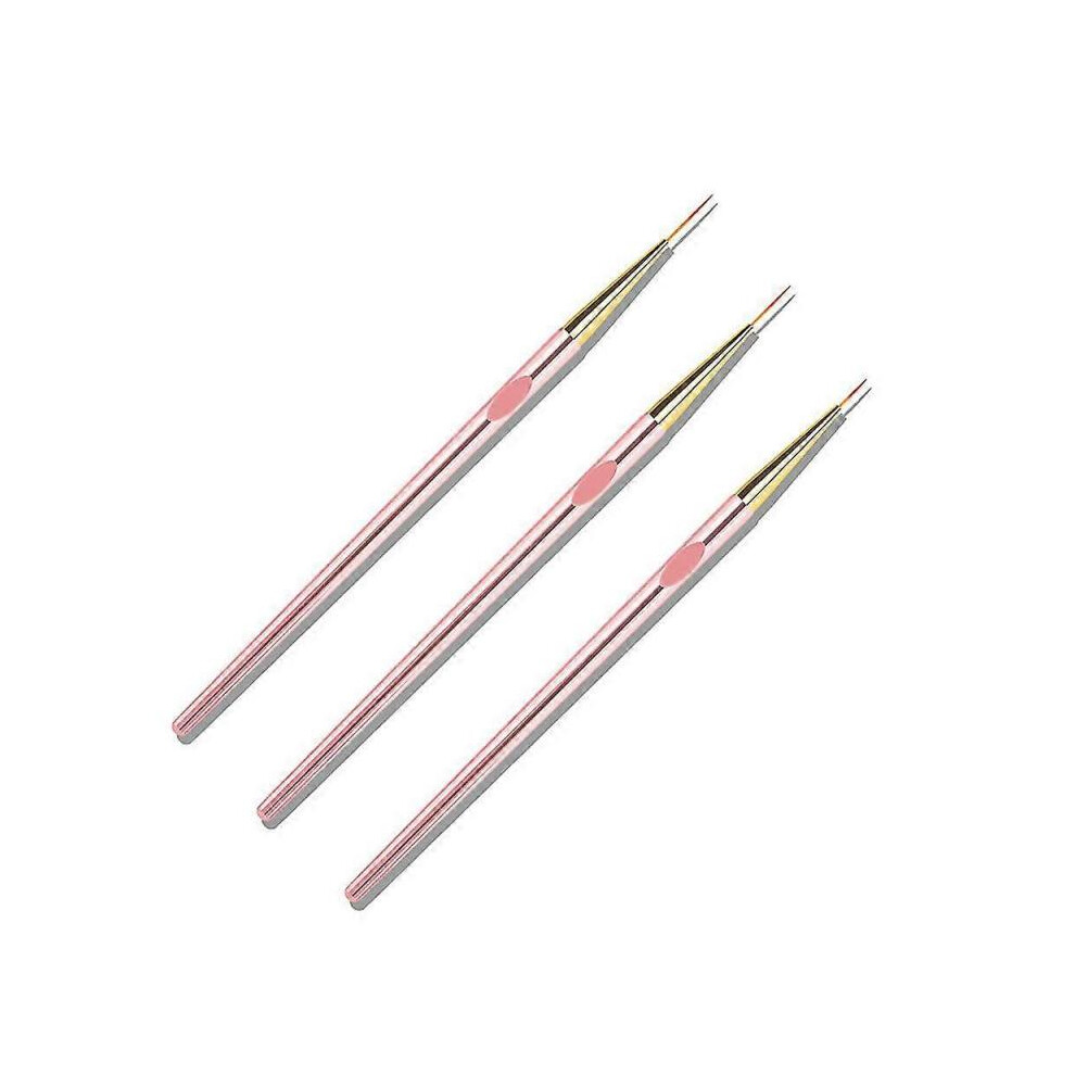 Rose Gold Nail Liner Brush Nail Design Brushes Thin Nail Art Brush Liner Brush for Nails Nail Paint Brushes for Nail Art Nail Art Pens