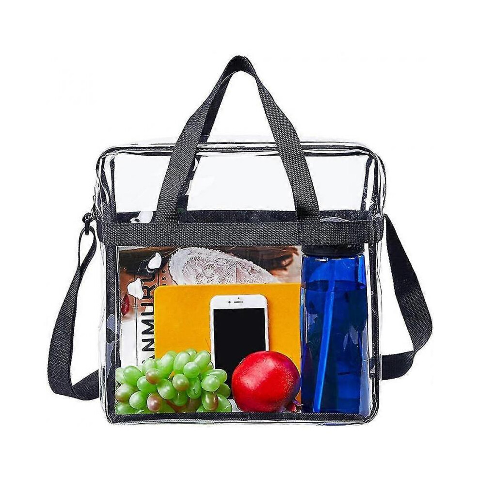 Clear Tote Bag, Stadium Certified Clear Crossbody Bag with Adjustable Straps and Double Zipper