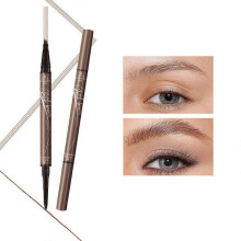 (brown) Microblading Eyebrow Pencil - Liquid Brow Pencil 2-in-1 Dual-Ended Eyebrow Pen with 4 Micro Tip Applicator Create Natural-Looking Brows