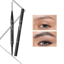 (black) Microblading Eyebrow Pencil - Liquid Brow Pencil 2-in-1 Dual-Ended Eyebrow Pen with 4 Micro Tip Applicator Create Natural-Looking Brows