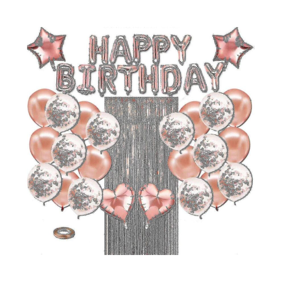 Birthday Party Decoration, Happy Birthday Banner Fringe Curtain