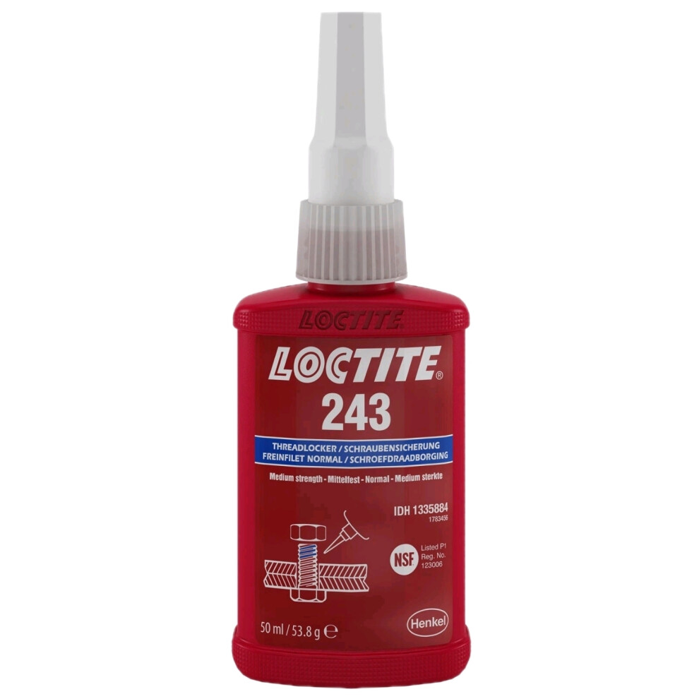 LOCTITE 243 Medium Strength Threadlocker Adhesive Glue 50ml Bottle 53.8g