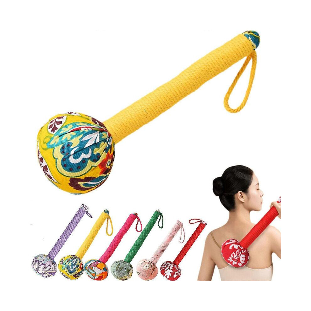 Yellow (26Cm, ) Manual Body Lymphatic Massage Hammer, Wormwood Massage Hammer, Lymphatic Hammer-Yvan