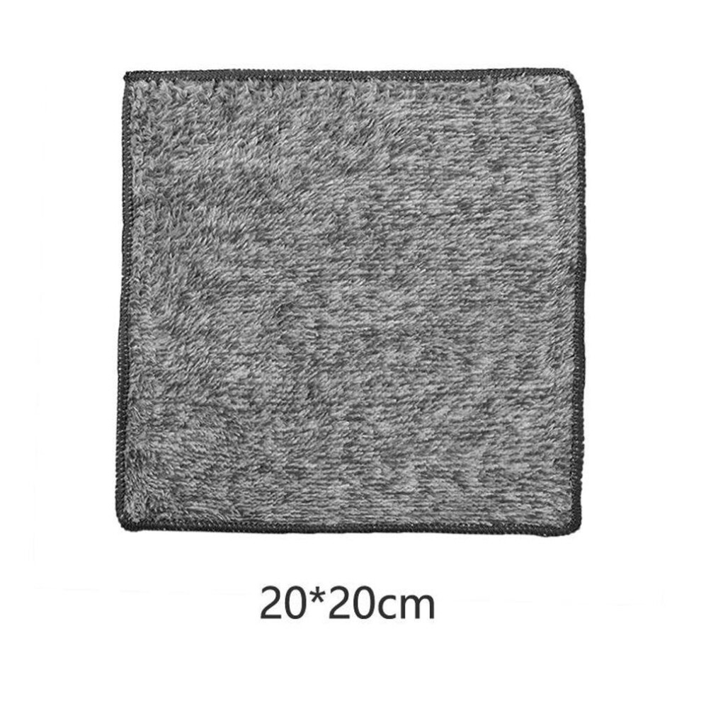 (grey, 20*20cm) Microfiber Kitchen Towel Set Bamboo Fier Towels For Kitchen Napkin Soft Dish Cloth Absorbent Cleaning Cloth Rags