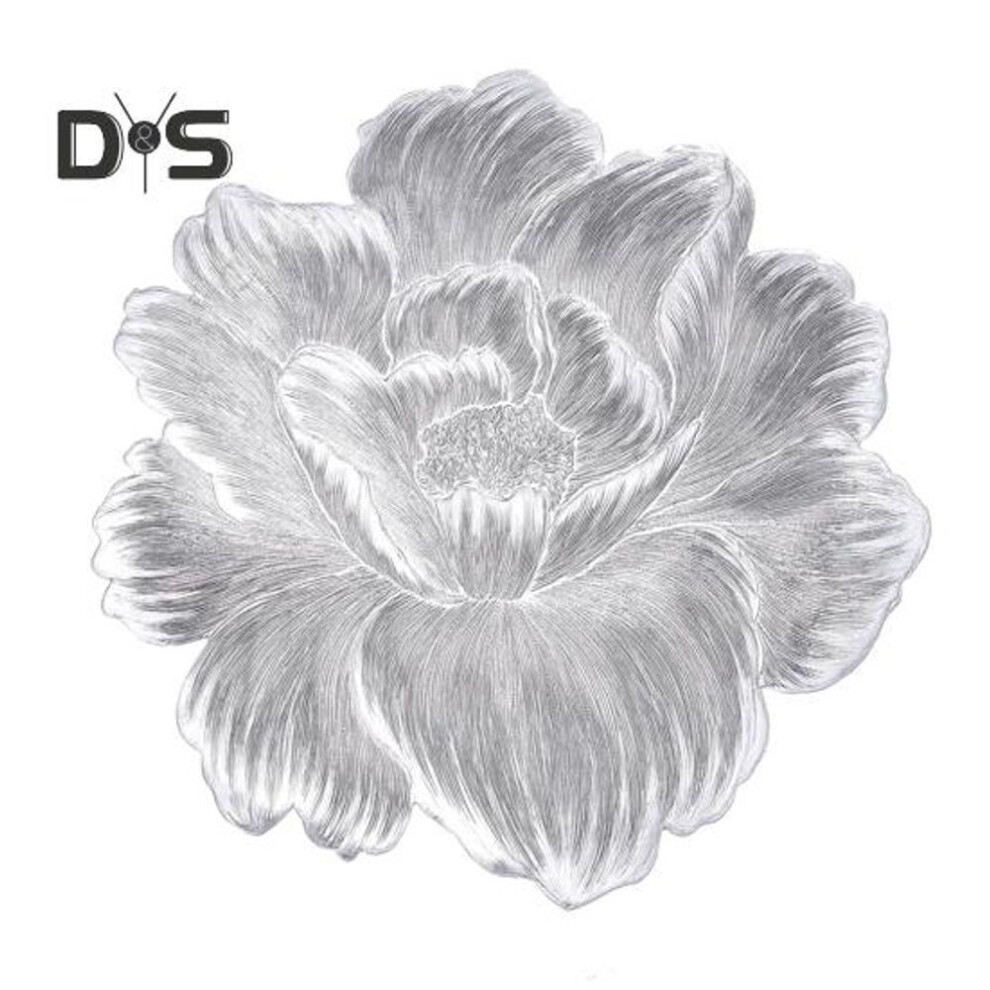 (silver) Floral Placemat Table Mat Pvc High Temperature Resistant Non-slip Coaster Placemat For Dining Table Wear-resistant Table Protection Mat