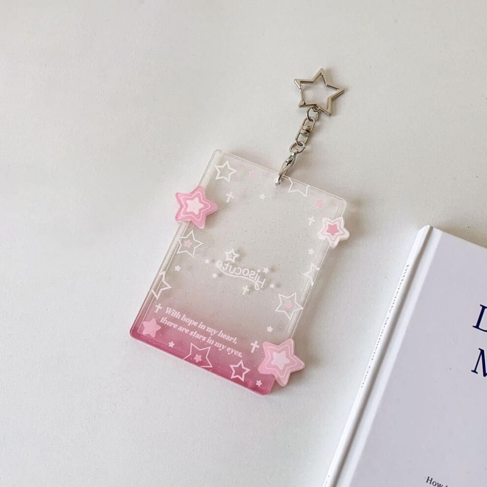 (Other) Acrylic Photocard Holder Stars Keychains Creative Idol Photo Holder
