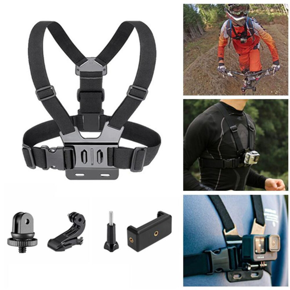 Mobile Phone Chest Mount Harness Strap Holder Cell Phone Clip Action Camera Pov